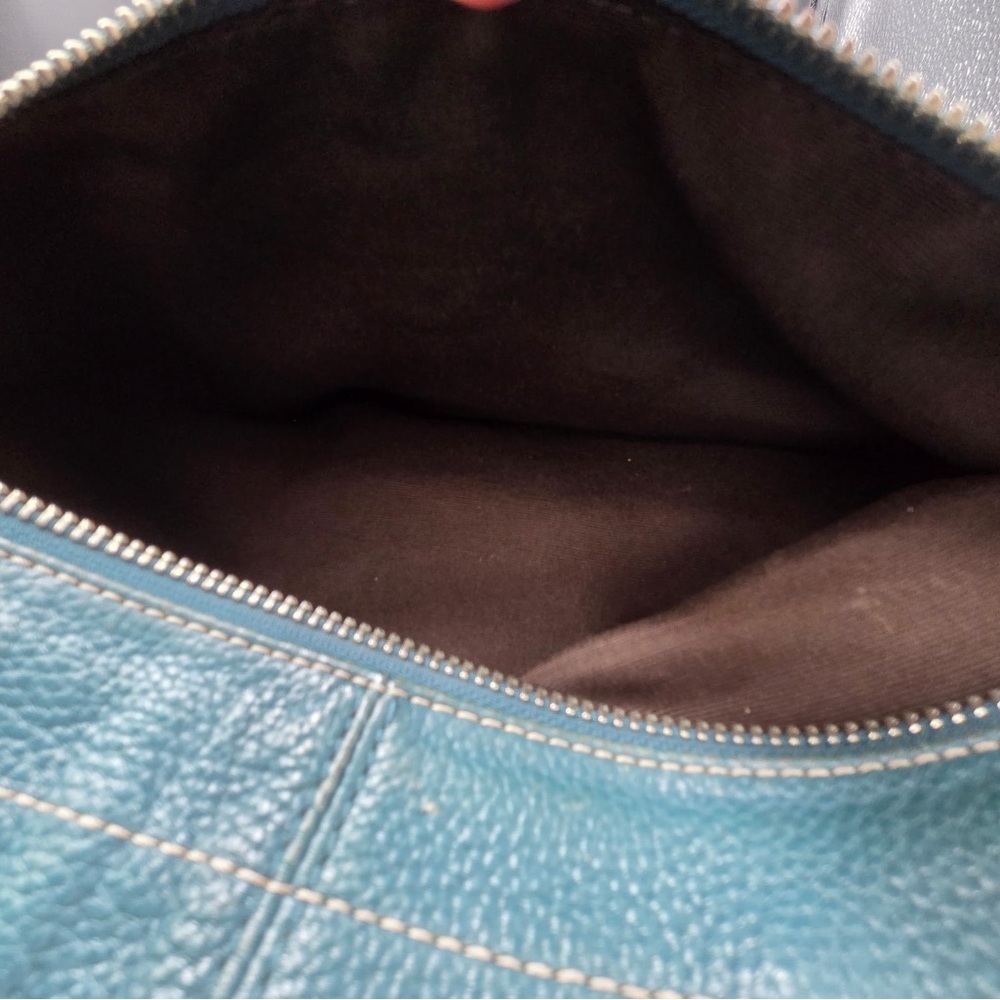 COACH Teal Leather Shoulder Bag - Picture 3 of 15